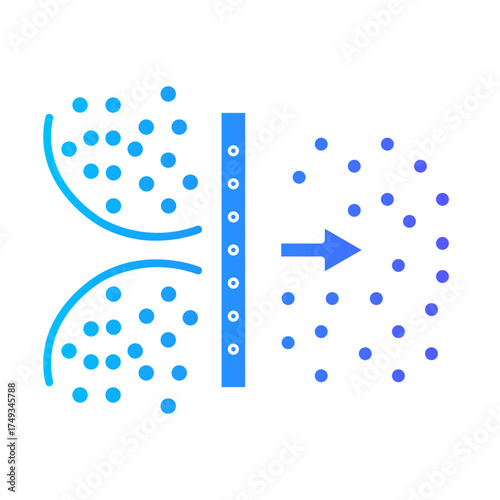 osmosis gradient icon