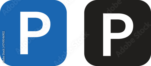 Parking Sign Icon Vector 