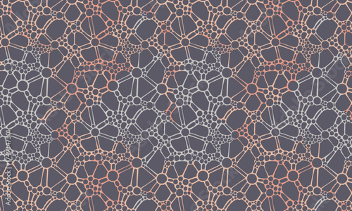Intricate Gradient Molecular Network and Lace Seamless Pattern