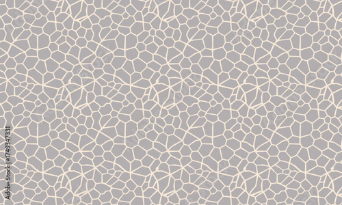 Abstract Geometric Web and Cracked Stone Seamless Pattern