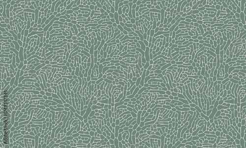 Intricate Coral Reef and Vein Network Seamless Pattern