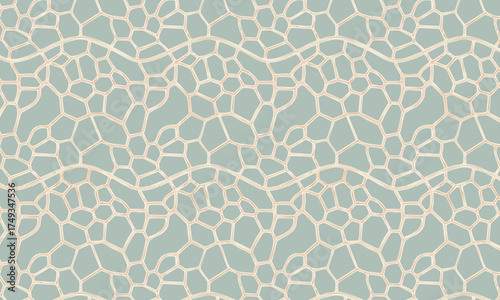 Elegant Wavy Pattern with Abstract Mosaic Texture
