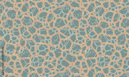 Symmetrical Ornamental Mosaic and Lace Seamless Pattern