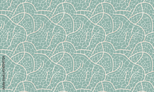 Elegant Wavy Lace and Fish Scale Seamless Pattern