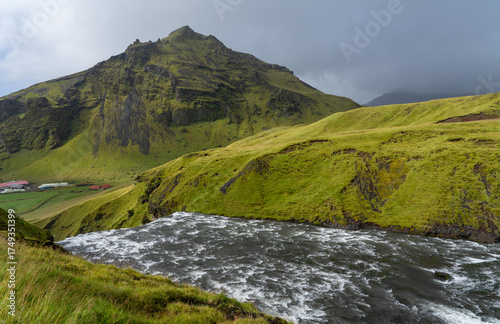 mountain landscape with river