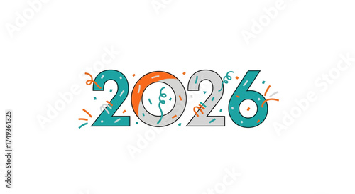 Celebrate 2026 Stylish Number Design for New Year & Events