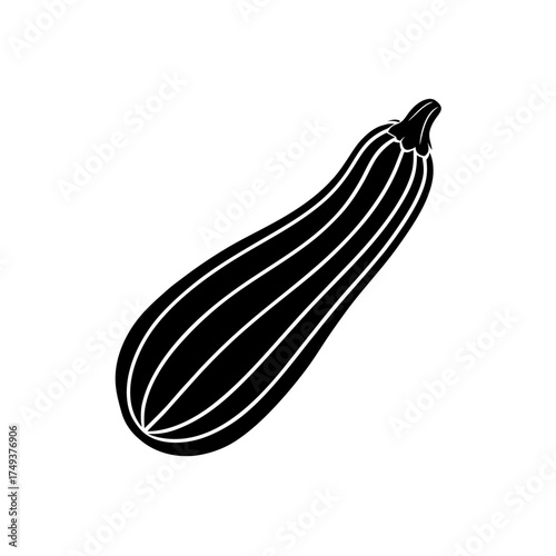 Silhouette image of a zucchini art