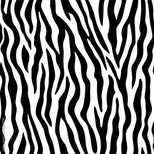 High contrast black and white zebra pattern seamless abstract animal print for backgrounds wallpaper textiles fashion wild jungle style safari modern fabric surface design wildlife concept