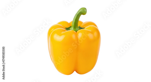Isolated Yellow Bell Pepper, Fresh, Bright and Ready to Cook With, Culinary Ingredient