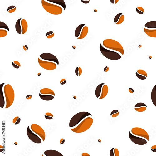 Coffee Bean Seamless Pattern For Packaging Design
