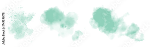 Watercolor stain decoration. brown colored splatter brush