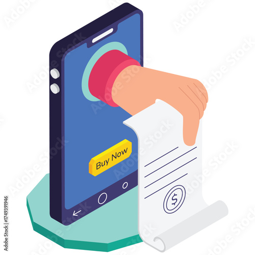 Online marketplace connecting buyers and sellers digitally illustration