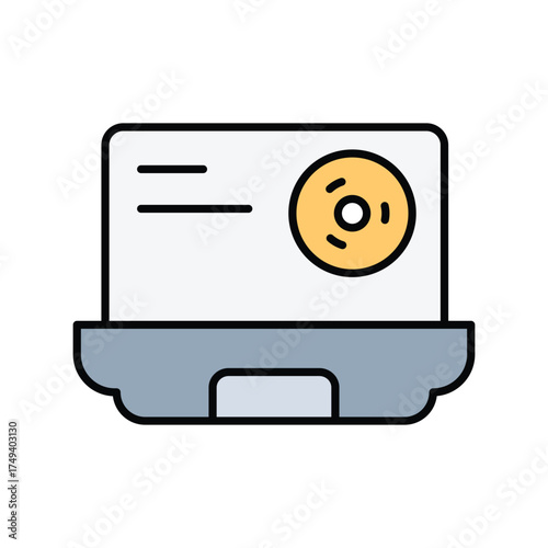 Software icon with white background vector stock illustration