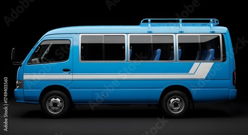 Wallpaper Mural Blue Tanzanian Dala-Dala minibus side view used for public transport and city commuting (Travel) Torontodigital.ca