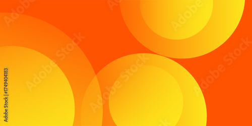 Abstract orange background with circles. Vector illustration