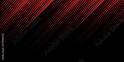 Halftone dots red and blue color pattern gradient grunge texture background. Dot pop art comic sport style vector illustration. modern background