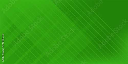 Abstract green sporty background template vector with shiny lines and lights. Green background with strong pattern design