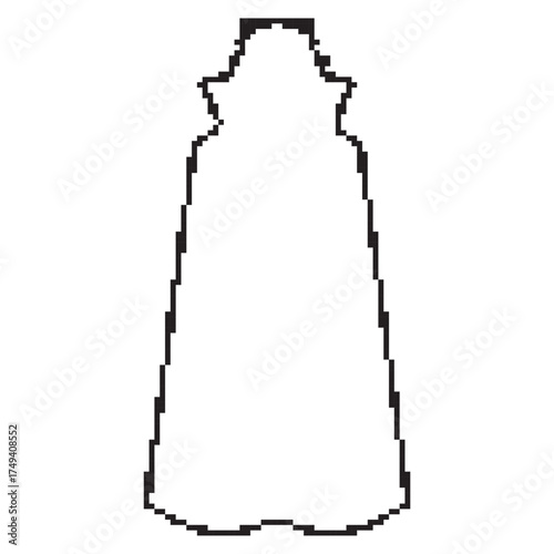 vampire pixel icon, 8-bit. Isolated vector illustration.