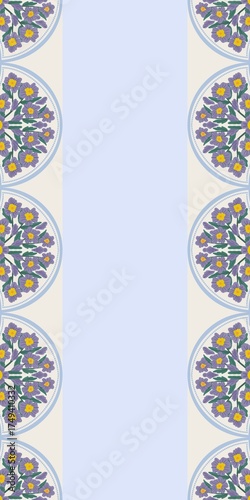 Nature Pattern Background Illustration For Cover, Banner, Notes. Fall Winter Aesthetic Background. Plant And Flower Pattern Background.