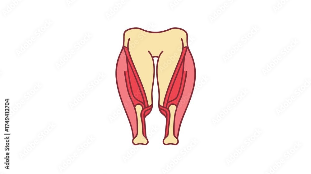Illustration Of Human Leg Anatomy Depicting Muscles And Bones Stock Illustration Of Human Leg Anatomy Depicting Muscles And Bones Stock