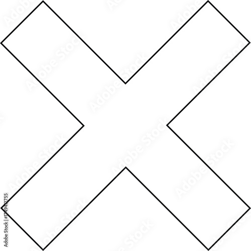 “White X Icon on Black – Bold Error Symbol for UI, Editorial & Feedback Design”