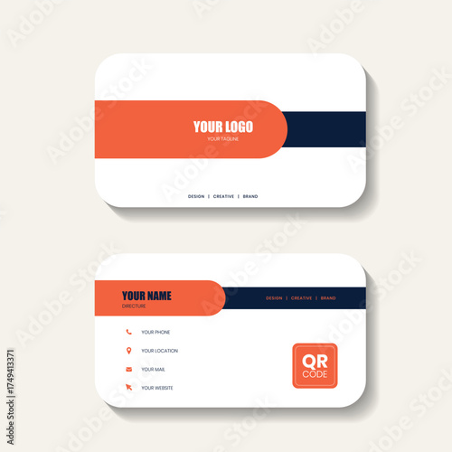 Creative professional corporate business card design template. Visiting card for corporate print. Modern and simple business card template