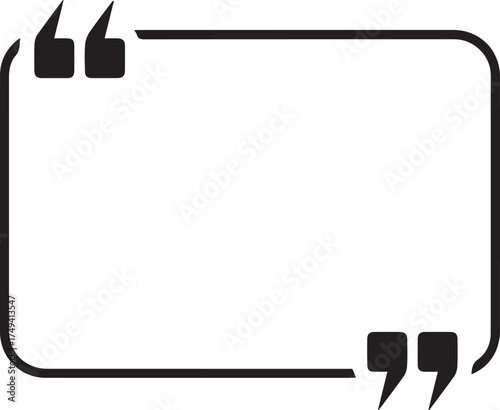 “Quotation Box Icon – Minimalist Frame for Testimonials, Quotes & Editorial Design”