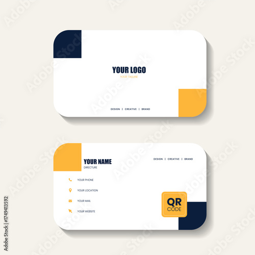 Creative professional corporate business card design template. Visiting card for corporate print. Modern and simple business card template