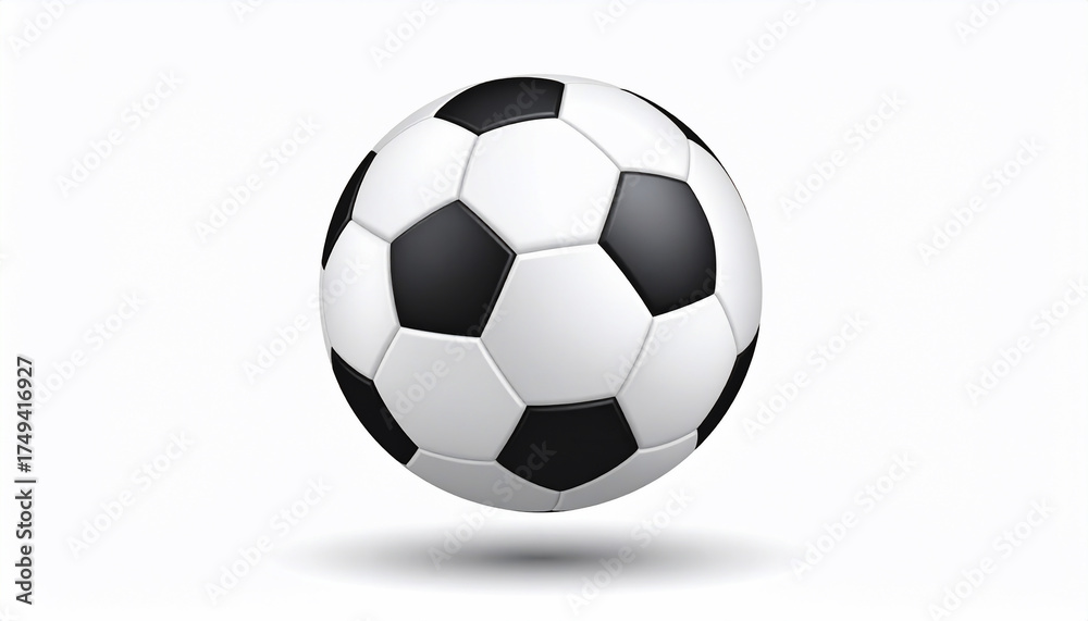 Fototapeta premium Soccer ball on white background