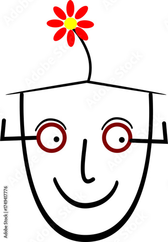 Smiling Face with Flower Head