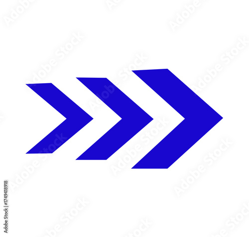 Free Download vector blue arrow head icon on white background	 - GFXLoad