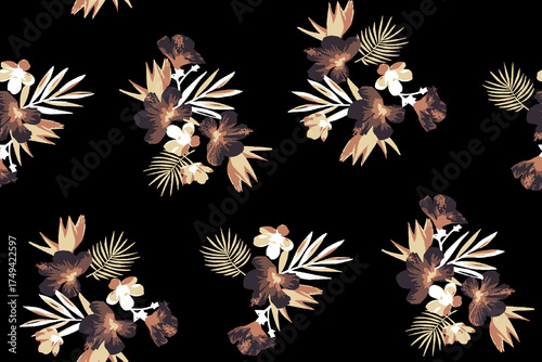 flower texture pattern mix leaves