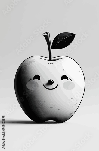 apple on a black background
