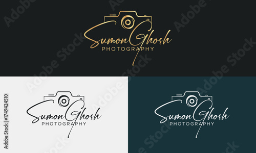 Handwriting logo template vector. signature logo concept.