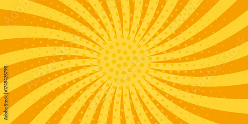 Abstract yellow sun rays. Summer vector sunray illustration for design