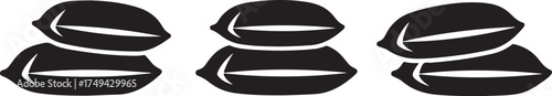 Three Stylized Black Lips mouth kissing