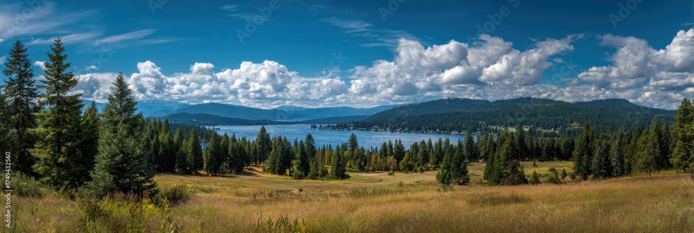 Fototapeta premium McCall Idaho Landscape with Mountain Views over Payette Lake