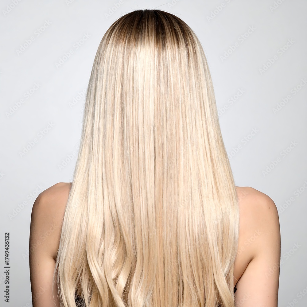 Fototapeta premium Blonde hair, back view