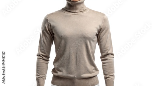 Beige turtleneck sweater