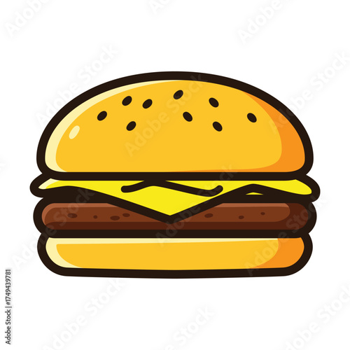 hamburger on a white