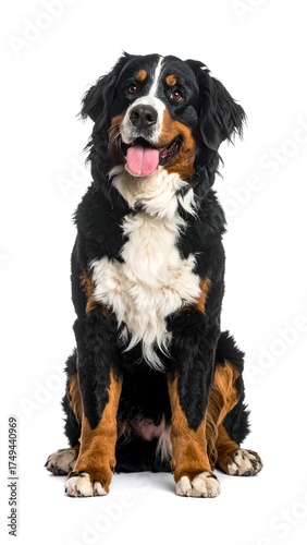 Bernese Mountain Dog sitting