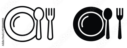 Canteen icon vector. Elegant dinnerware symbol. vector illustration.