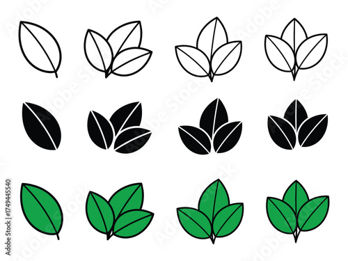 Leaves icon vector. spring marketing, branding, and environmental project symbol. vector illustration.