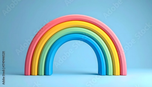 Wallpaper Mural Minimal pastel rainbow shape with soft lighting high resolution photo Torontodigital.ca