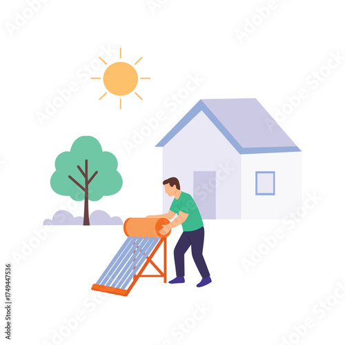 Solar Water Heater, Home water heating using solar panels