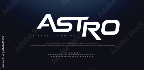Sport modern italic alphabet fonts and number. Typography, abstract technology, fashion, digital, future creative logo font. vector illustration