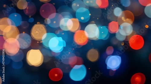 Captivating Bokeh Symphony, A Mesmerizing Dance of Colorful Light and Shadow