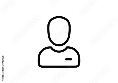 Clean user icon for website profiles and app designs, perfect for modern interfaces and creating a seamless user experience with a minimalist feel