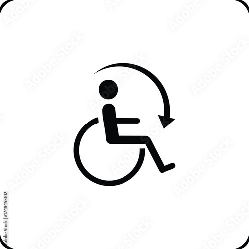 Empowering accessibility with a universal symbol, promoting inclusivity and awareness for people with disabilities in a modern, supportive world