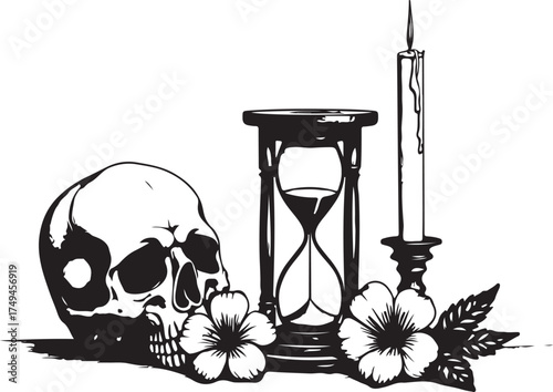 vector illustration of hourglass